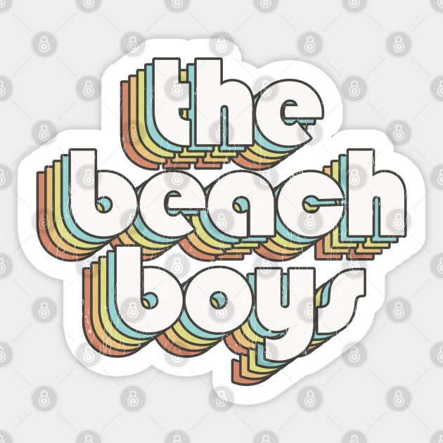 The Beach Boys / Rainbow Vintage Sticker by Jurou